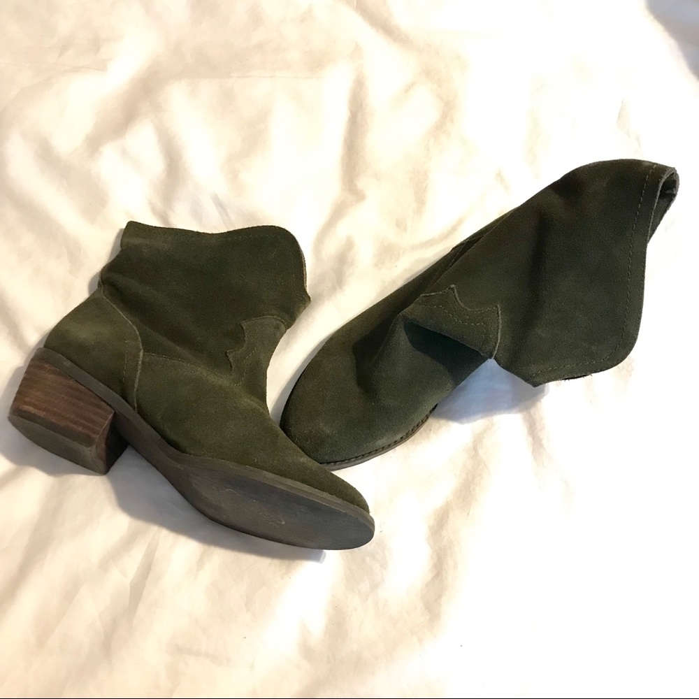 Heeled Suede Ankle Boots
